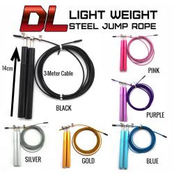 DL Light Weight Steel Skipping Rope With Bearing Cable Jump Rope