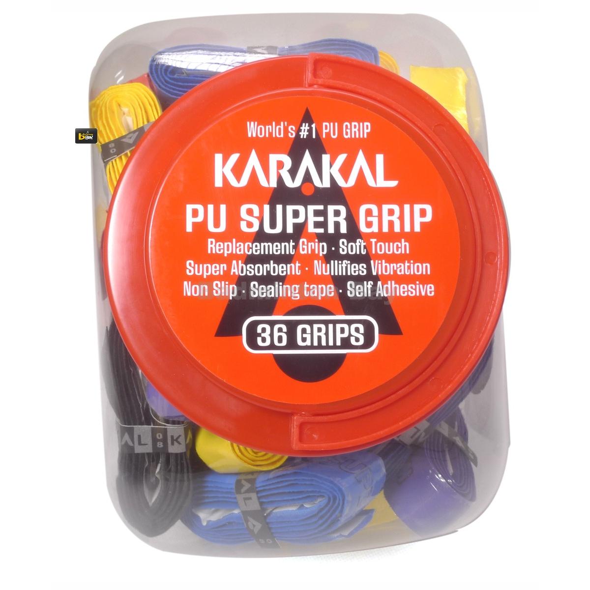 Karakal PU Super Replacement Grip (36 pieces in assorted colours)