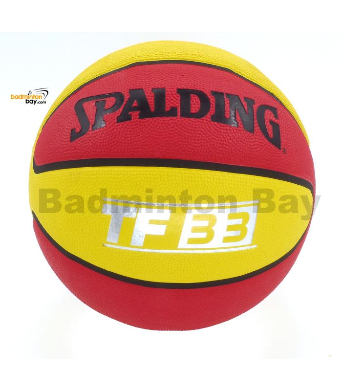 Genuine Spalding TF33 Yellow Red Outdoor Basketball Size 7
