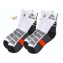 Abroz Badminton Sports Socks SC120 Dark Grey Orange (2 pairs)