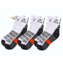 Abroz Badminton Sports Socks SC120 Dark Grey Orange (3 pairs)