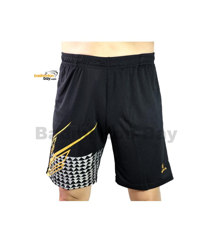 Apacs Dri-Fast Quick Dry Sport Shorts Pants BSH106 Silver Gold With 2 Pockets