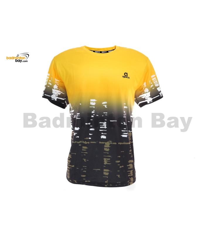 Apacs Dri-Fast RN10123 Black Yellow Sports Quick Dry T-Shirt Jersey