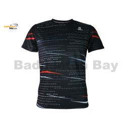 Apacs Dri-Fast RN10129 Black Silver Sports Quick Dry T-Shirt Jersey