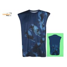 Apacs Dri-Fast SL22222 Sleeveless Navy Sports Quick Dry T-Shirt Jersey