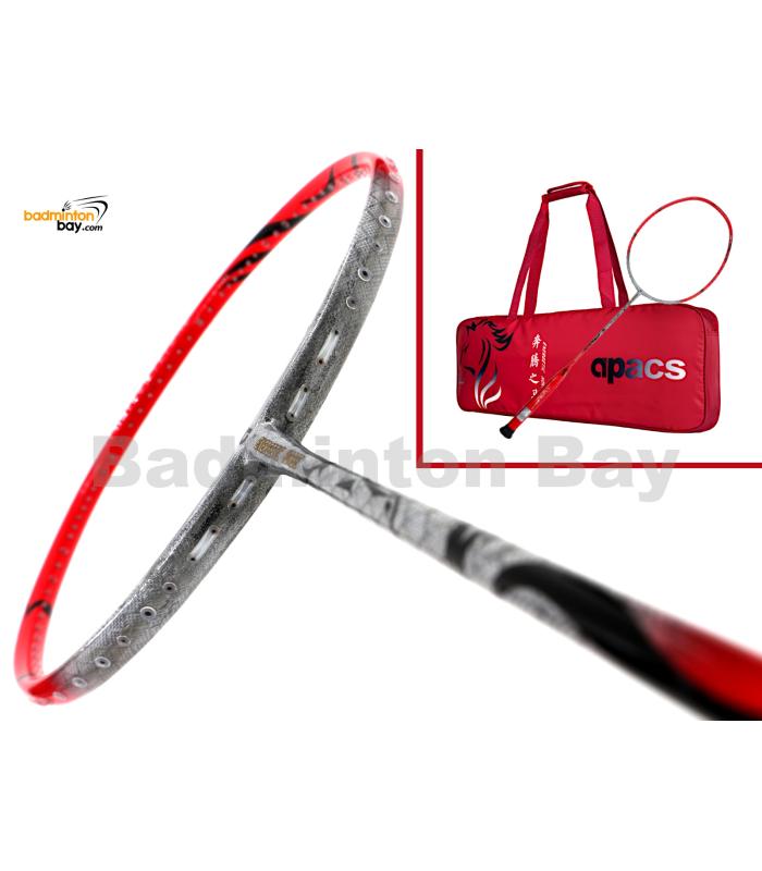 Apacs - Energetic Horse Limited Edition Bright Red Silver Badminton Racket with Single Bag Apacs - Energetic Horse Limited Edition Bright Red Silver Badminton Racket with Single Bag