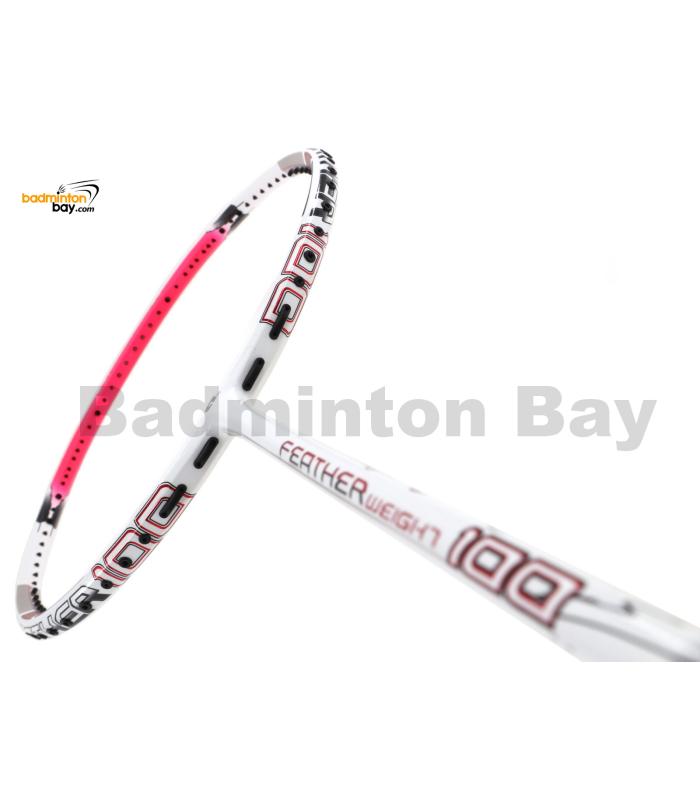 Apacs Feather Weight 100 White Pink Badminton Racket (6U)