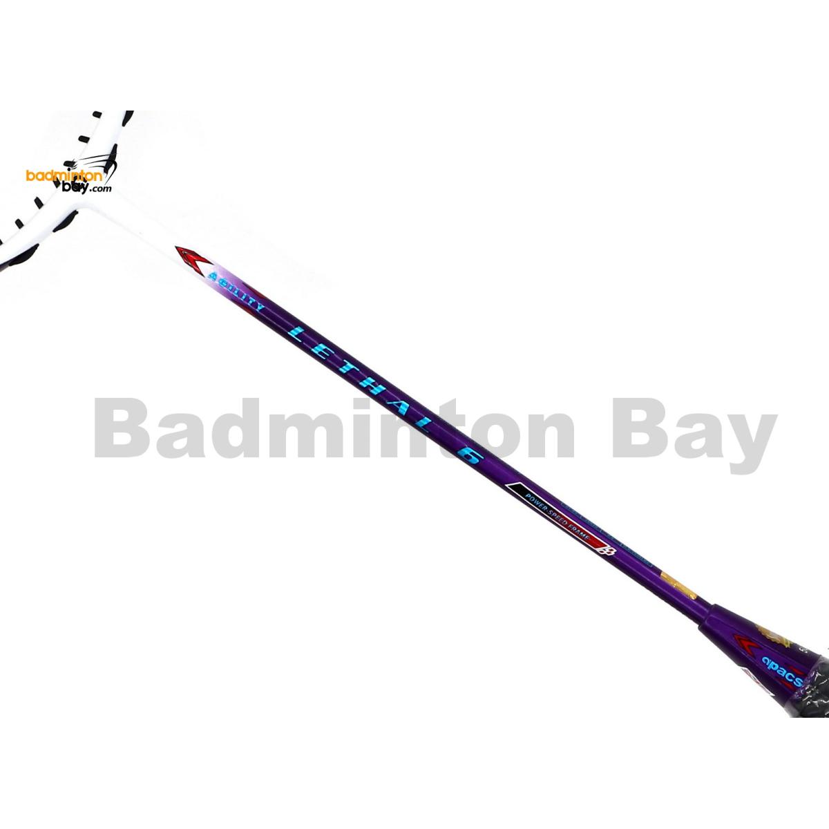 Apacs Lethal 6 White Black Red Badminton Racket (5U)