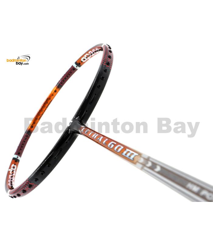 Apacs Lethal 60 III Black Orange Glossy Badminton Racket (4U)
