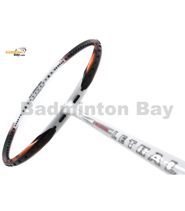 Apacs Lethal 9 White Orange Badminton Racket (4U)