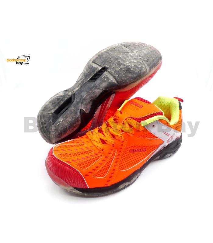 Apacs Cushion Power 071 Orange Badminton Shoes With Transparent Outsole and Improved Cushioning