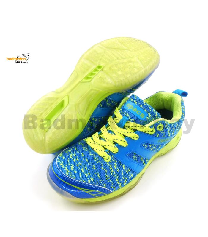 Apacs Cushion Power 072 Blue Badminton Shoes With Transparent Outsole and Improved Cushioning