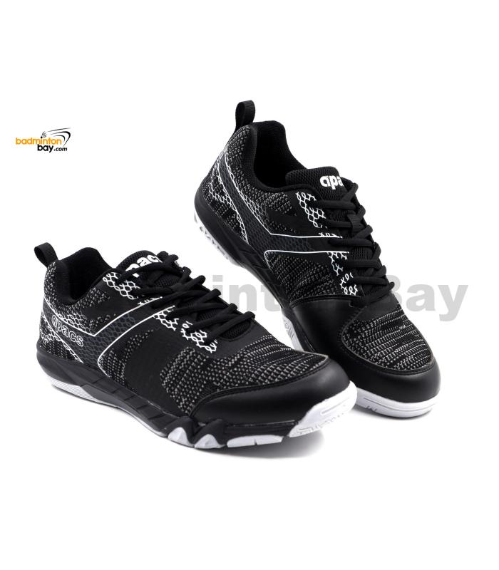 Apacs Cushion Power CP503-XY Black Indoor Badminton Squash Court Shoes With Improved Cushioning