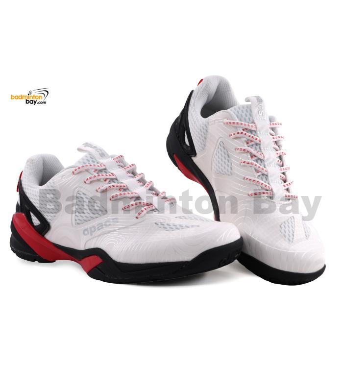 Apacs Performance 668 Shoe White With Improved Cushioning and Outsole