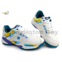 Apacs Performance 675 Shoe White Turquoise With Improved Cushioning and Outsole