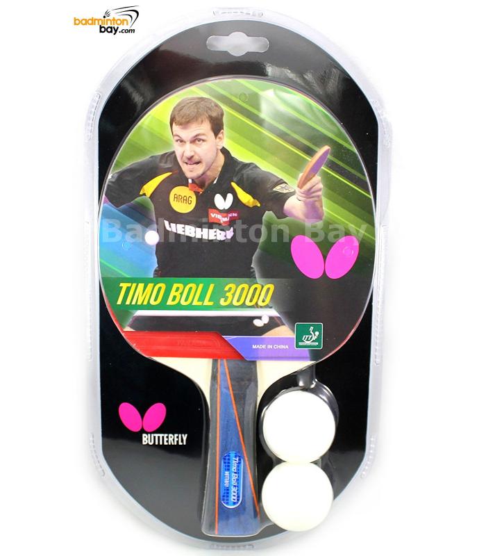 Butterfly Timo Boll 3000 FL Shakehand Table Tennis Racket with 2 balls