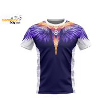 Felet Round Neck Quick Dry Fast FT RN 3623 Purple Sports T-Shirt Jersey