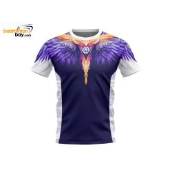 Felet Round Neck Quick Dry Fast FT RN 3623 Purple Sports T-Shirt Jersey