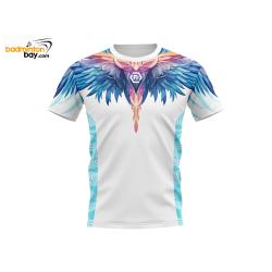 Felet Round Neck Quick Dry Fast FT RN 3623 White Sports T-Shirt Jersey