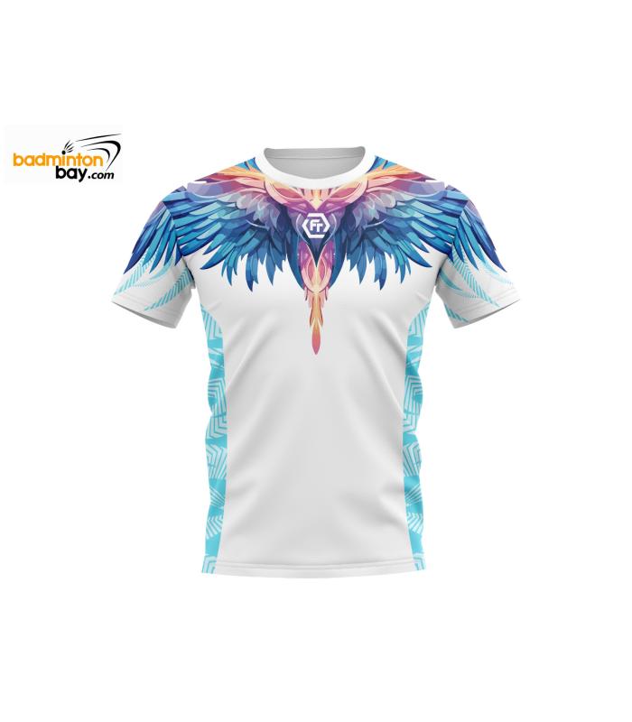 Felet Round Neck Quick Dry Fast FT RN 3623 White Sports T-Shirt Jersey