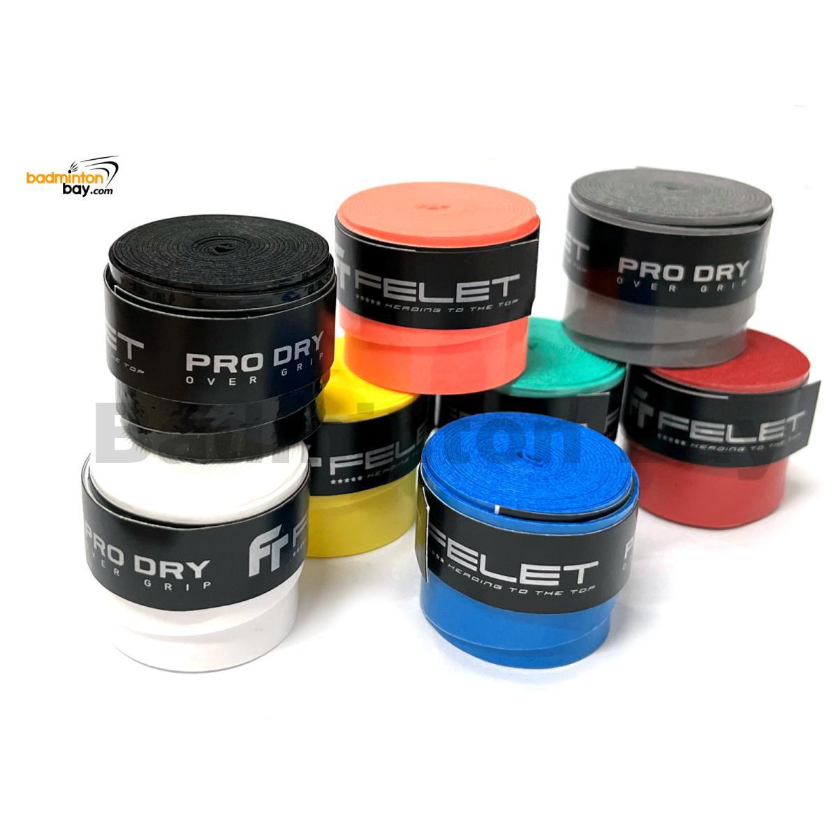 Felet Pro Dry Overgrip (8 pieces) Grip for Badminton Squash Tennis Racket