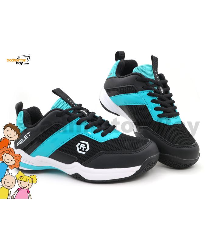 Felet - Flyton S-Lite BS 58 Black Tiffany Badminton Court Shoes For KIDS Felet - Flyton S-Lite BS 58 Black Tiffany Badminton Court Shoes For KIDS