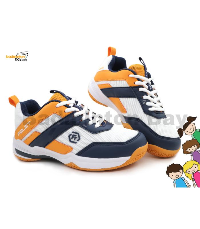 Felet - Flyton S-Lite BS 59 Yellow Navy Badminton Court Shoes For KIDS Felet - Flyton S-Lite BS 59 Yellow Navy Badminton Court Shoes For KIDS