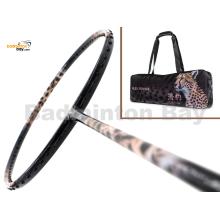 Flex Power - Stealthy Leopard Black 5U Predator Series Limited Edition Badminton Racket with Single Bag