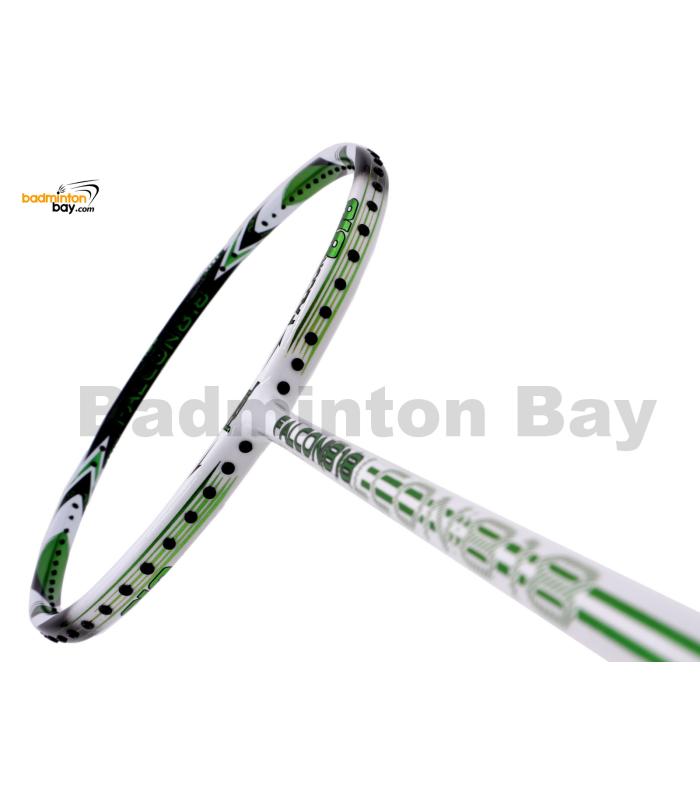 RSL Falcon 818 White Chrome Green Badminton Racket (4U-G5)