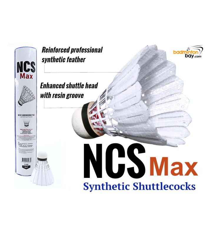 VICTOR NCS MAX New CarbonSonic Badminton Shuttlecocks Synthetic Feather (Speed 3 / 77) - 12 pieces