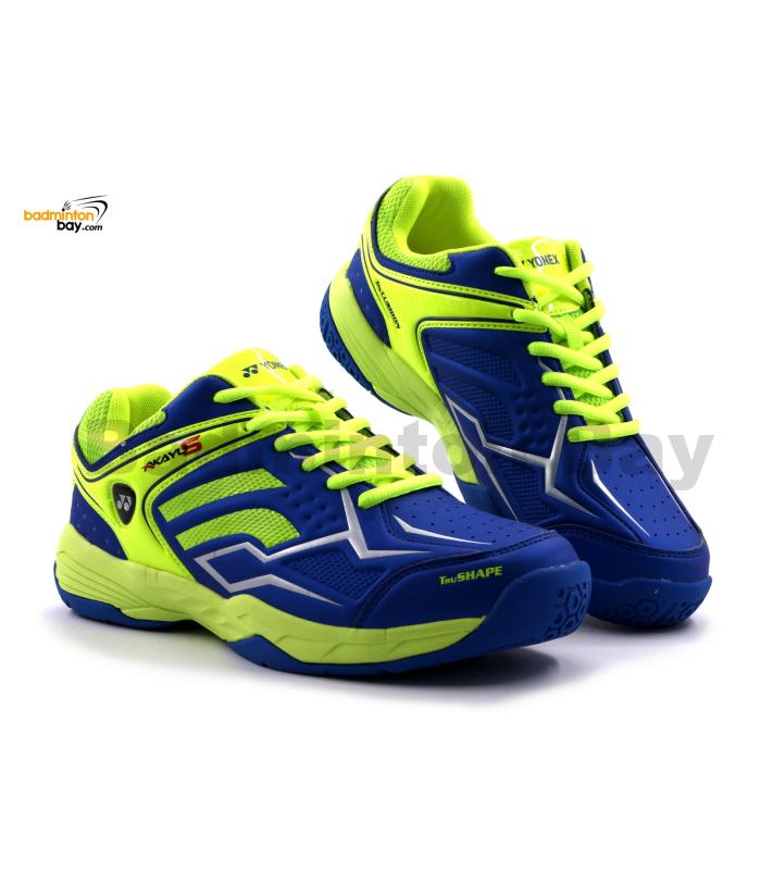 Yonex Akayu S Blue Neon Lime Green Badminton Shoes In-Court With Tru Cushion Technology