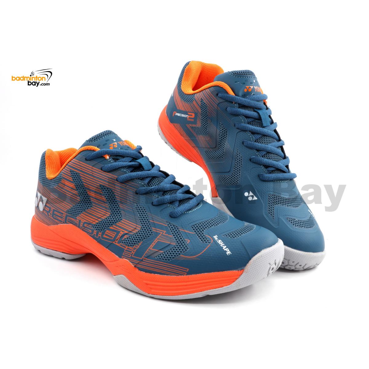Yonex PRECISION 2 Midnight Turquoise/Oxy Fire Badminton Shoes In-Court ...