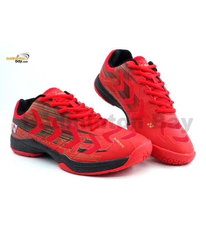 Yonex PRECISION 2 Red/Black/Gold Badminton Shoes In-Court With Tru Cushion Technology